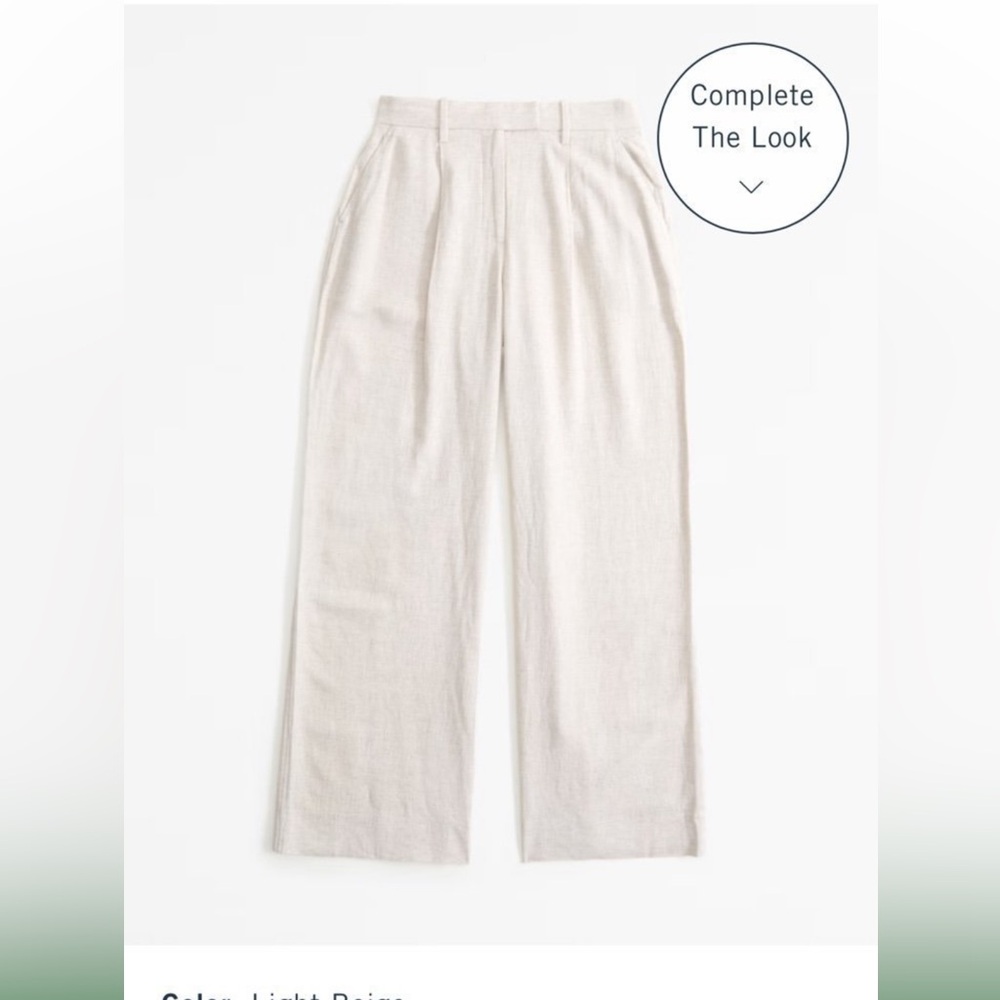 Abercrombie and Fitch Harper Tailored Linen Pant
